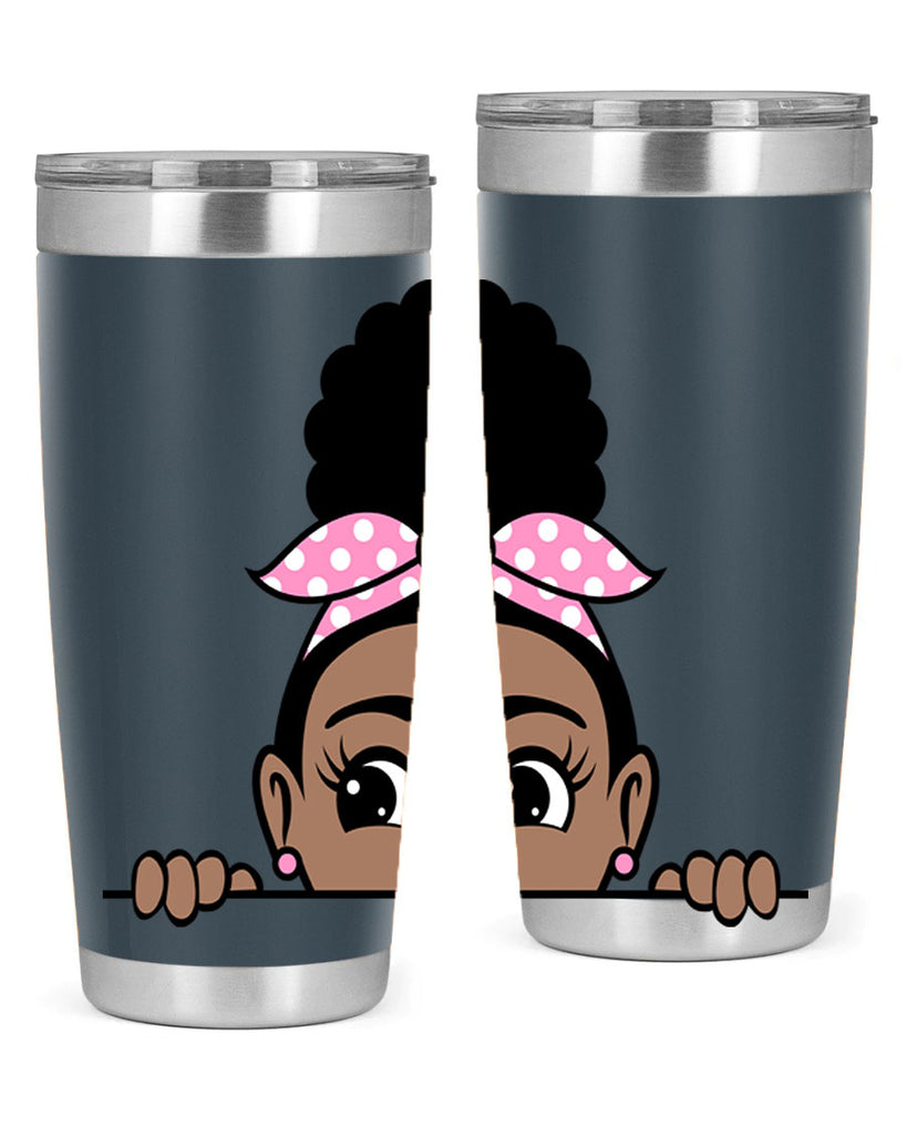 afro puff bandana girl peekaboo 86#- women-girls- Tumbler