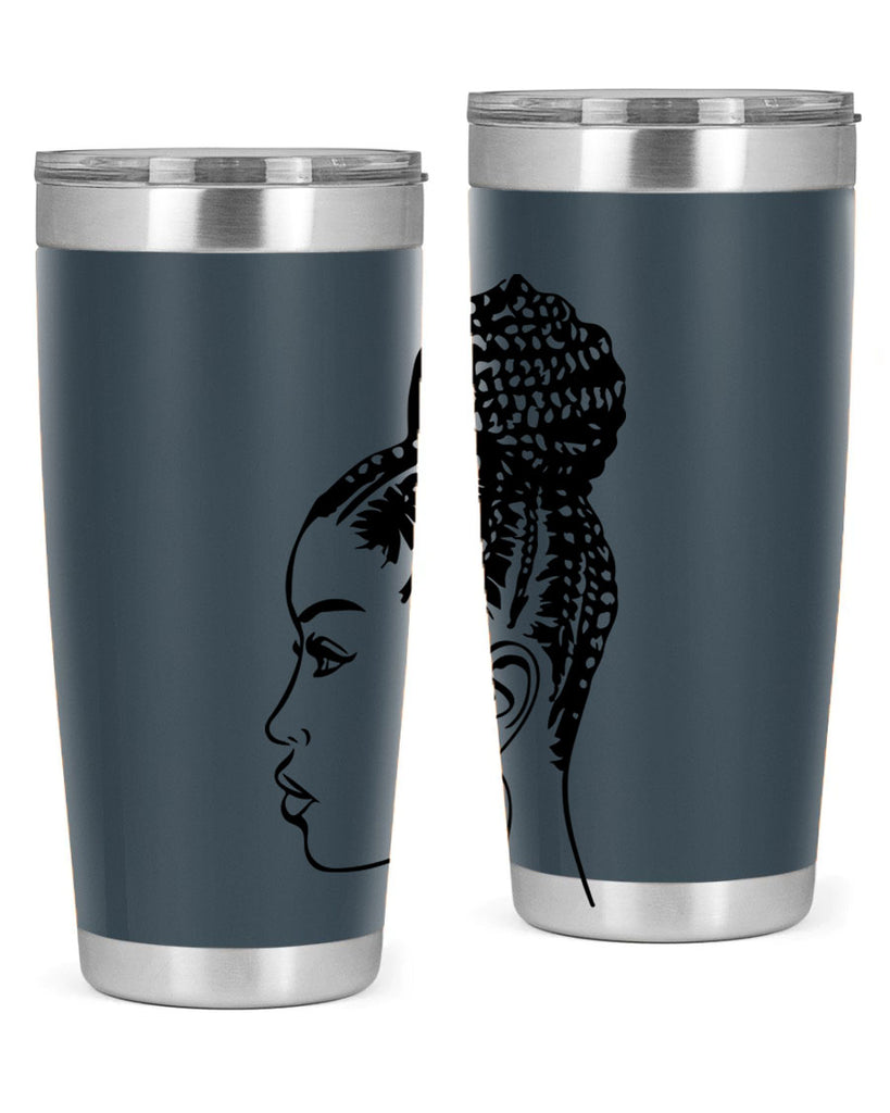 black woman with braids 7#- women-girls- Tumbler