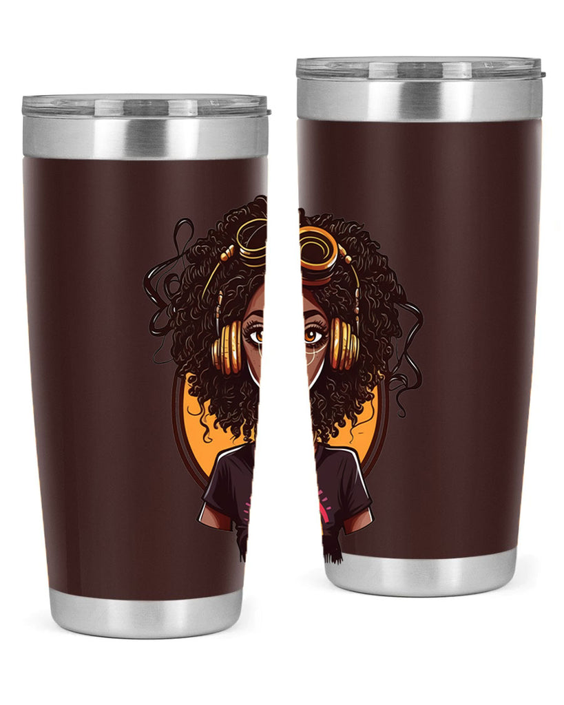 Sparkling Black Girl Design 5#- women-girls- Tumbler