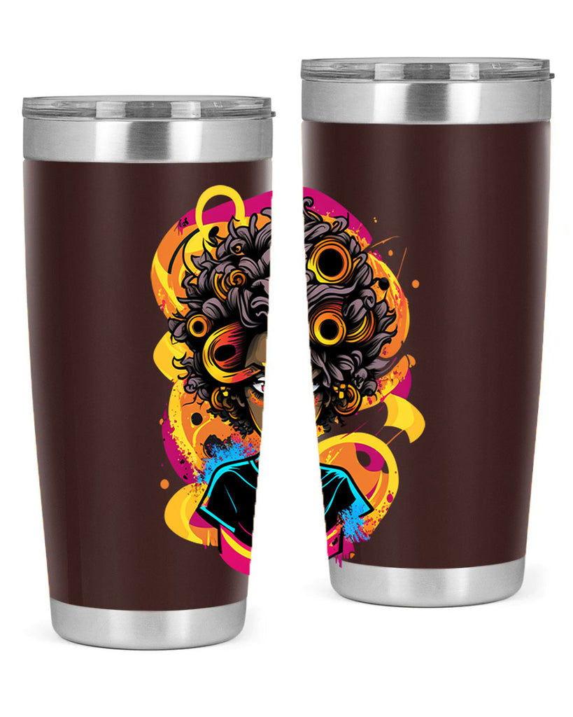 Sparkling Black Girl Design 6#- women-girls- Tumbler