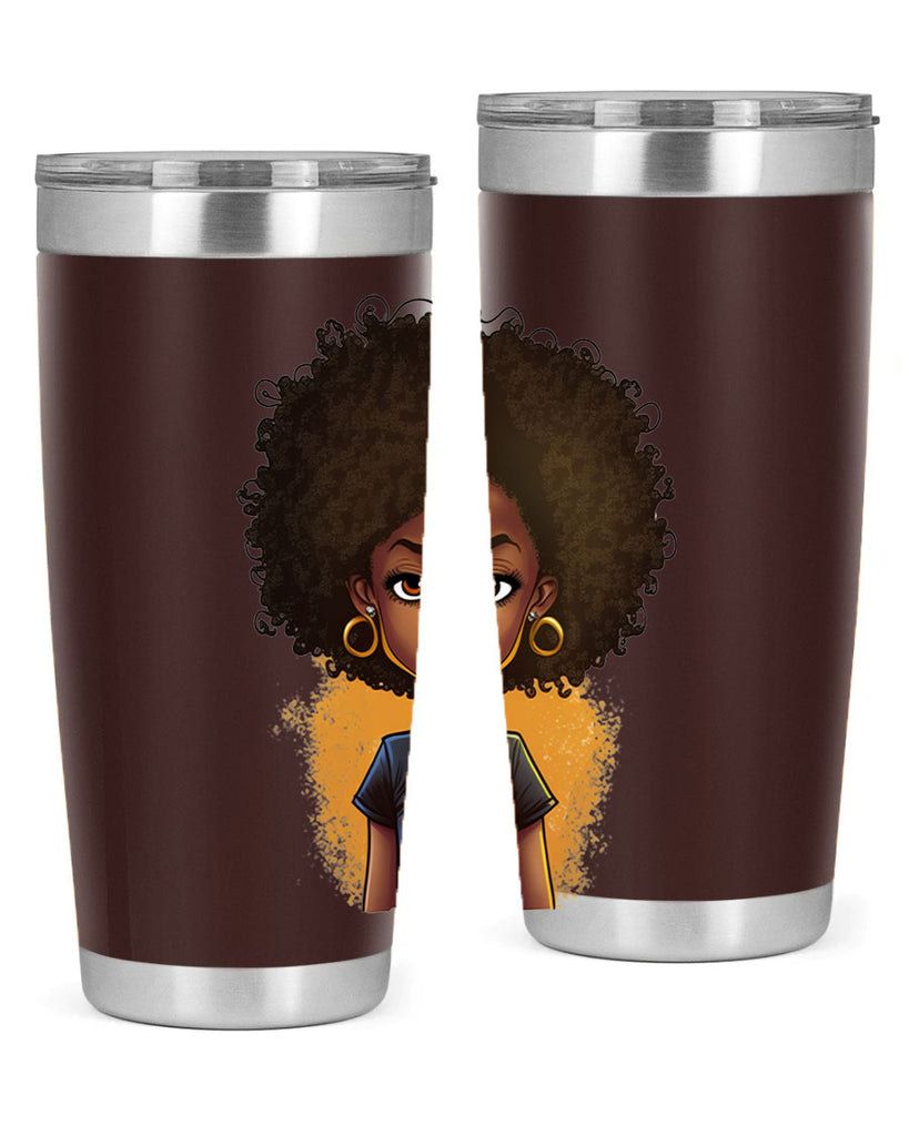 Sparkling Black Girl Design 8#- women-girls- Tumbler