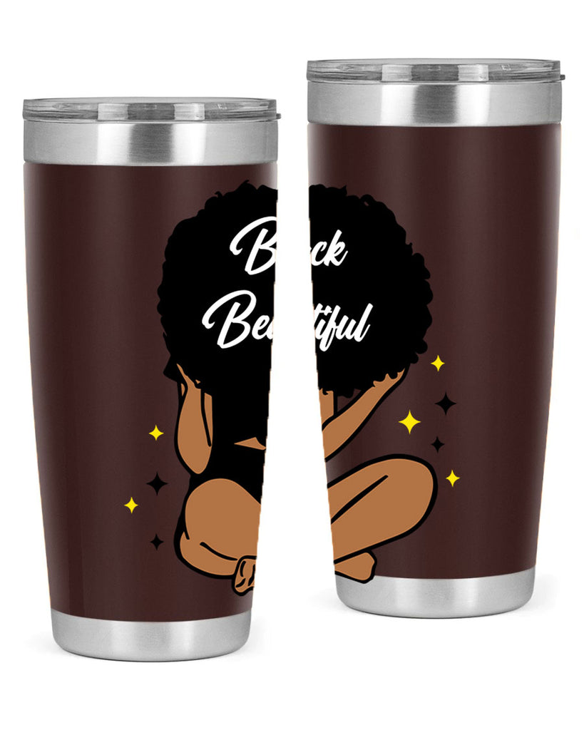 black is beautiful 14#- women-girls- Tumbler