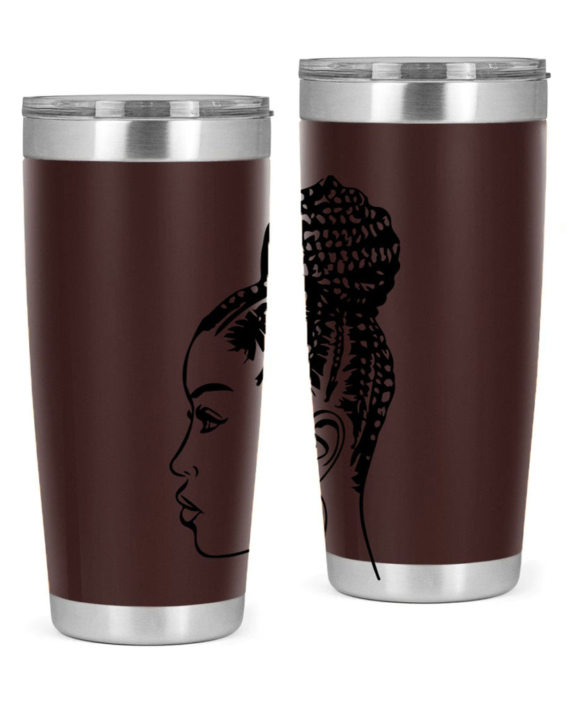 black woman with braids 7#- women-girls- Tumbler