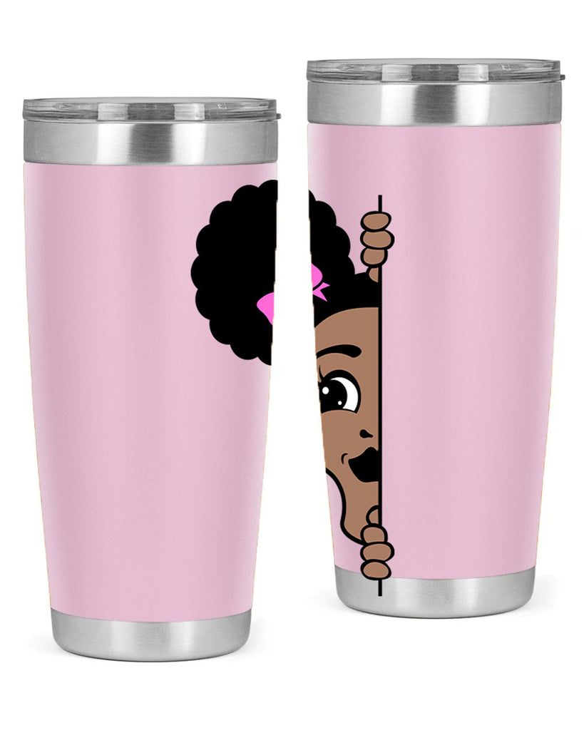 afro puffs girl peekaboo 83#- women-girls- Tumbler