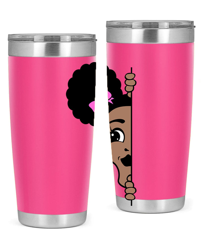 afro puffs girl peekaboo 83#- women-girls- Tumbler