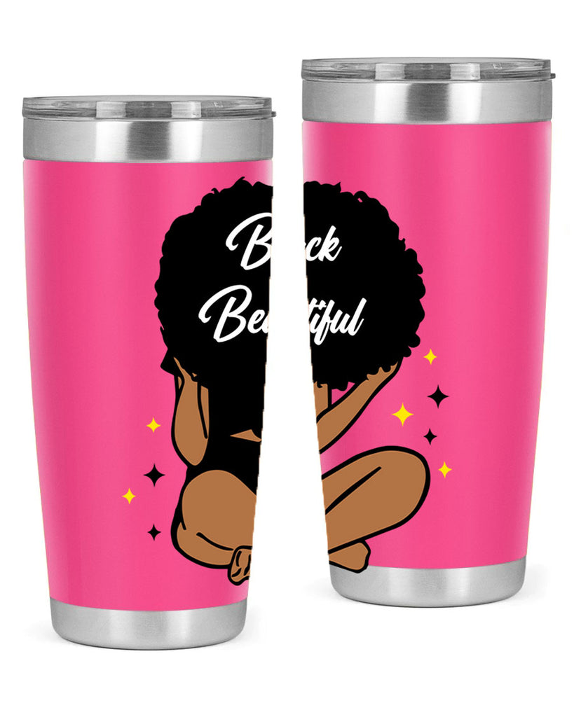 black is beautiful 14#- women-girls- Tumbler