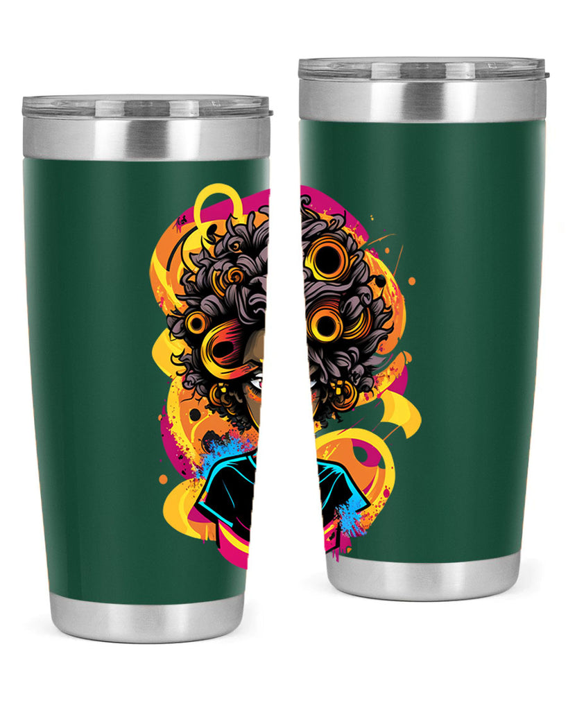 Sparkling Black Girl Design 6#- women-girls- Tumbler