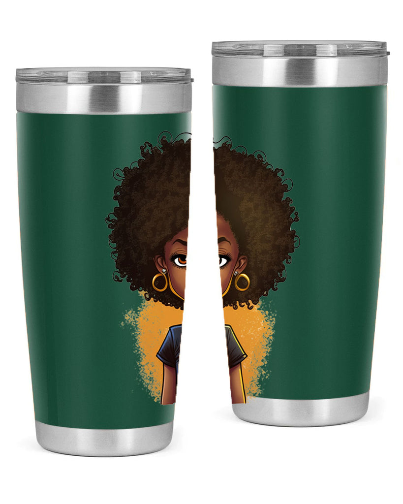 Sparkling Black Girl Design 8#- women-girls- Tumbler