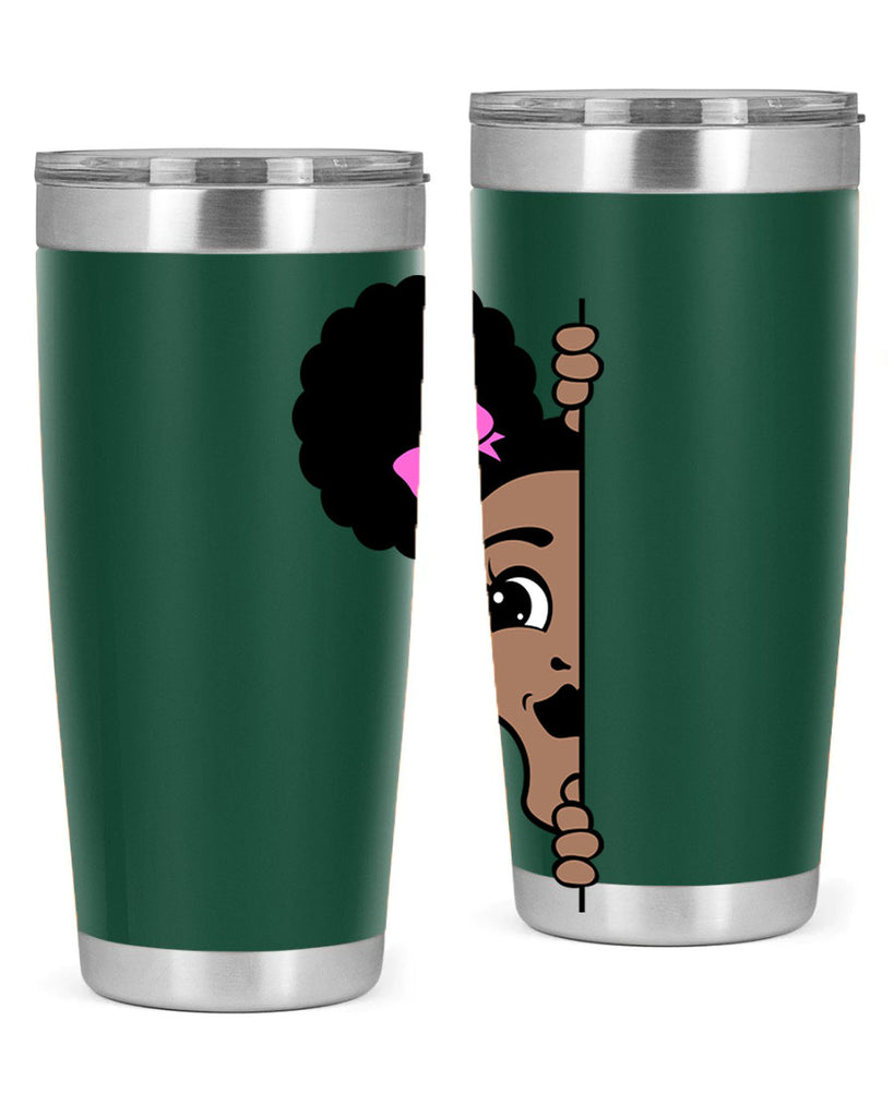afro puffs girl peekaboo 83#- women-girls- Tumbler
