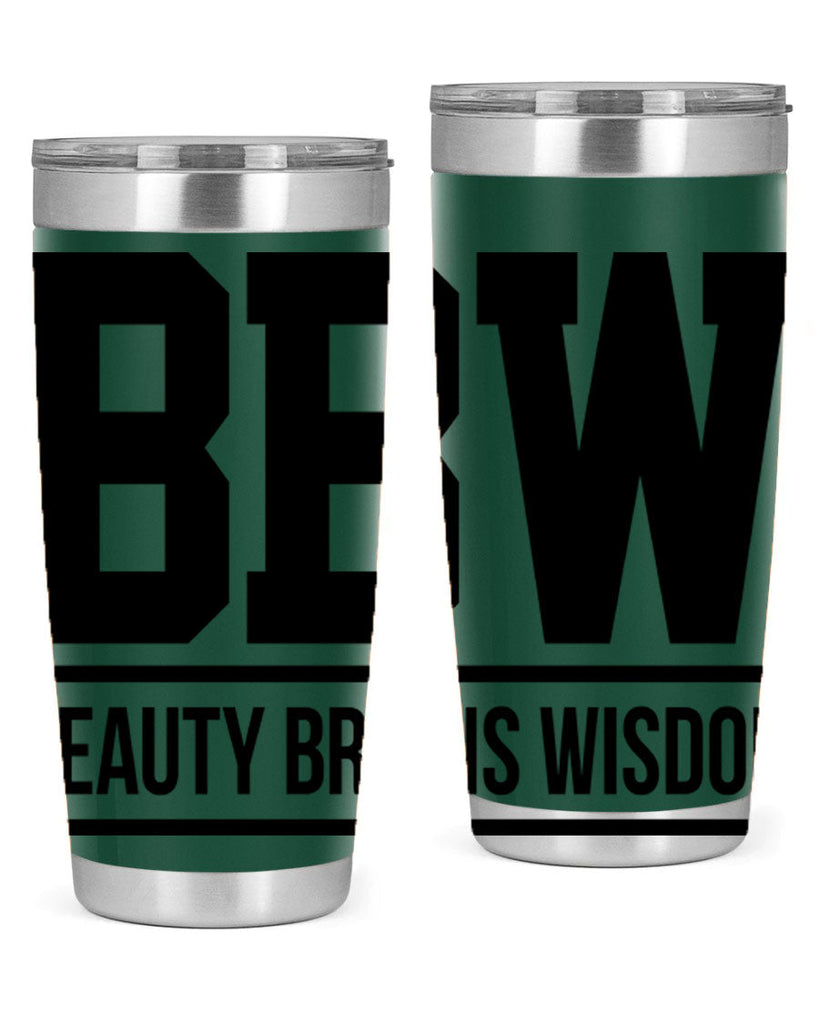 bbw beauty brains wisdom 263#- black words phrases- Cotton Tank
