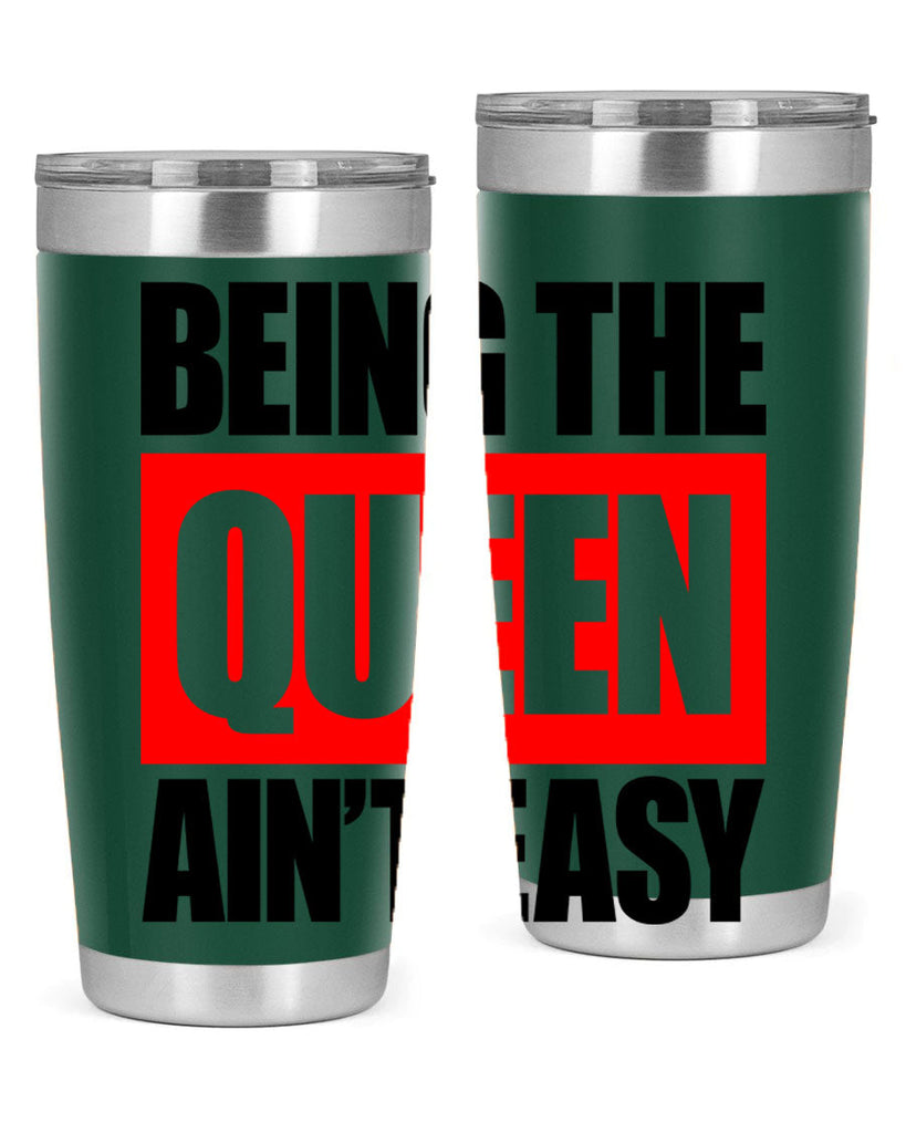 being the queen aint easy 255#- black words phrases- Cotton Tank