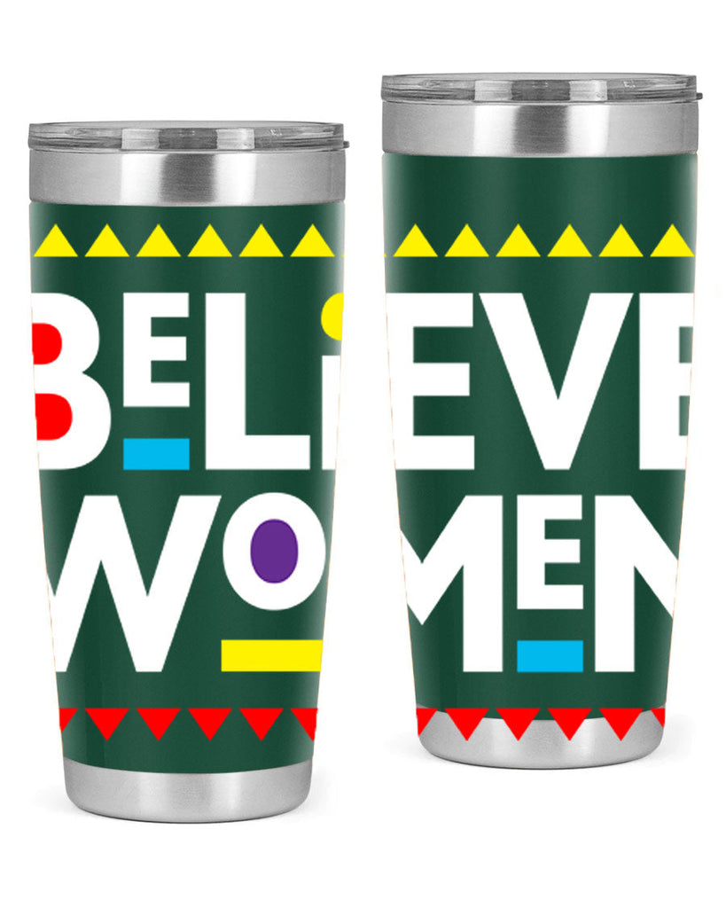 believewomen 254#- black words phrases- Cotton Tank