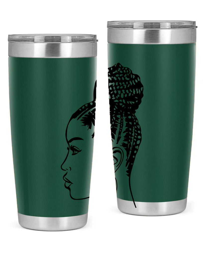 black woman with braids 7#- women-girls- Tumbler