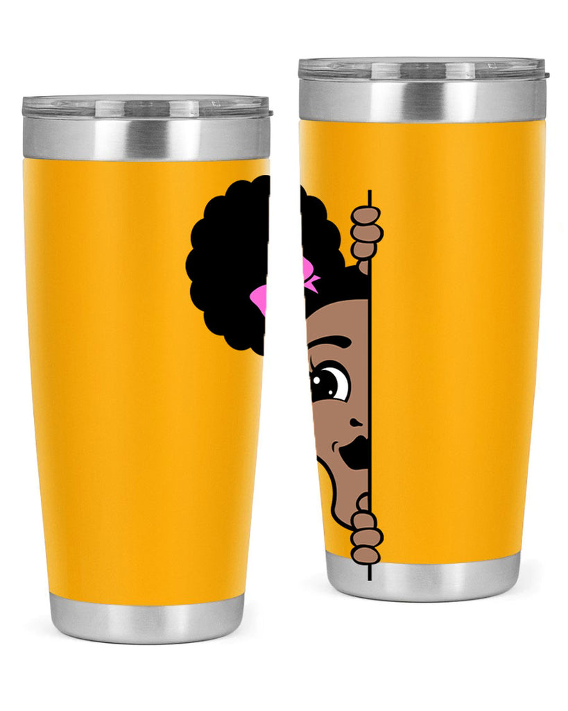 afro puffs girl peekaboo 83#- women-girls- Tumbler