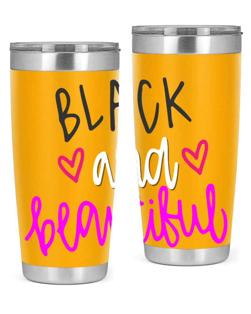 black and beautiful color 252#- black words phrases- Cotton Tank