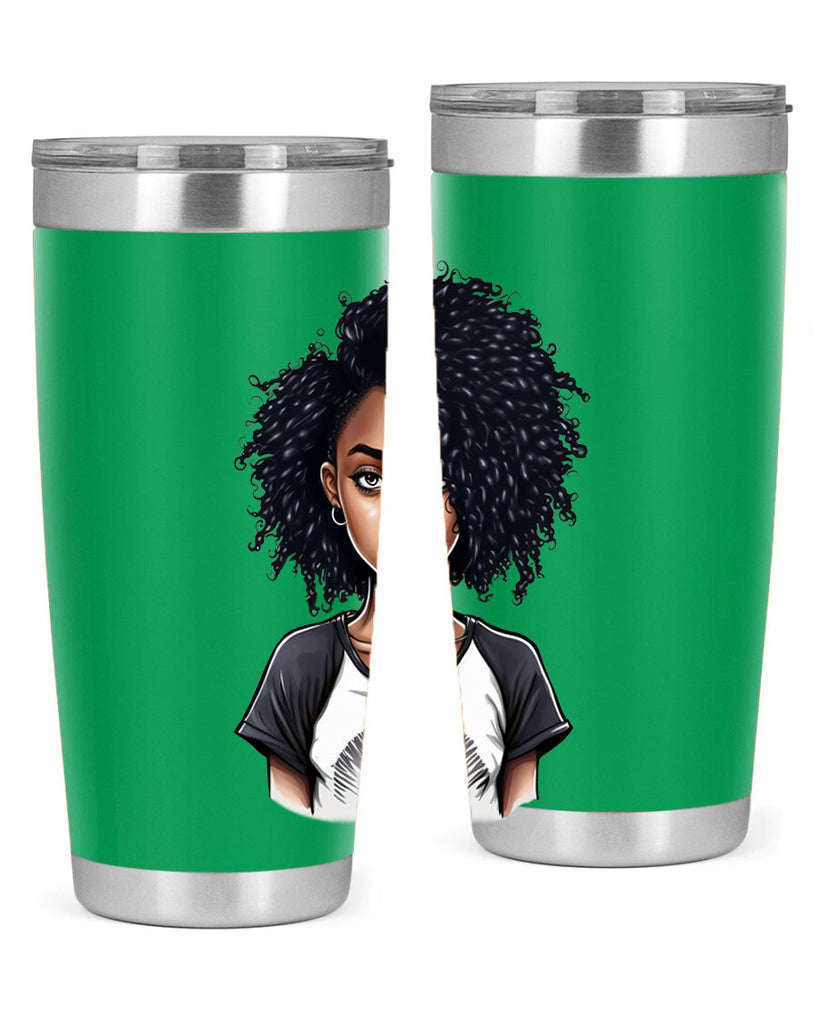 Sparkling Black Girl Design 18#- women-girls- Tumbler
