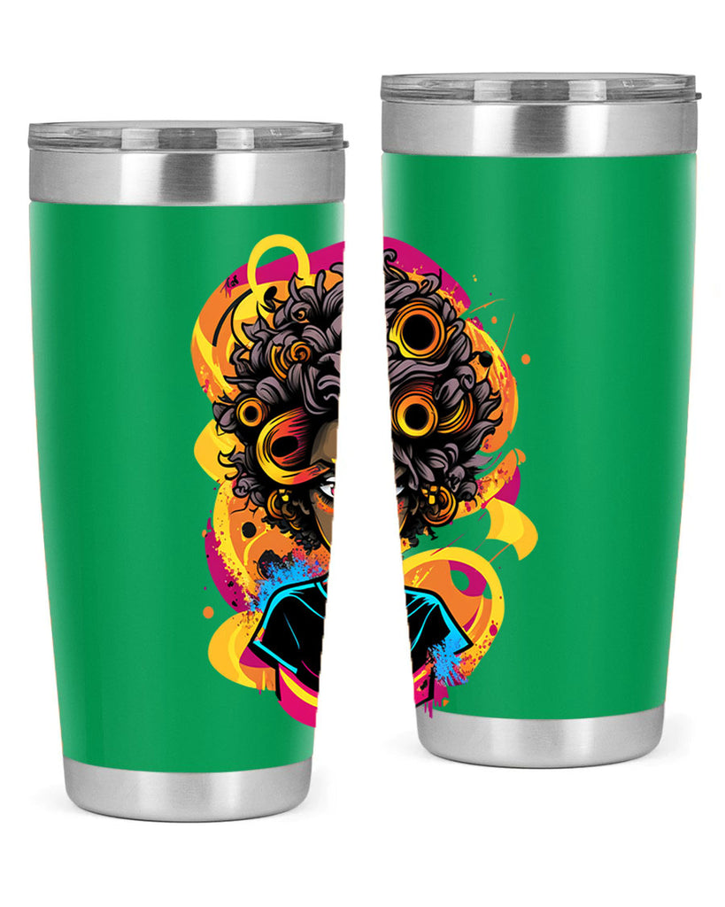 Sparkling Black Girl Design 6#- women-girls- Tumbler