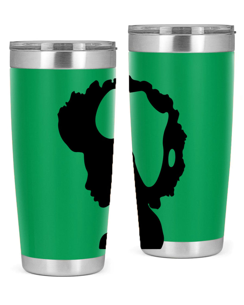 afro woman with africa map 65#- women-girls- Tumbler