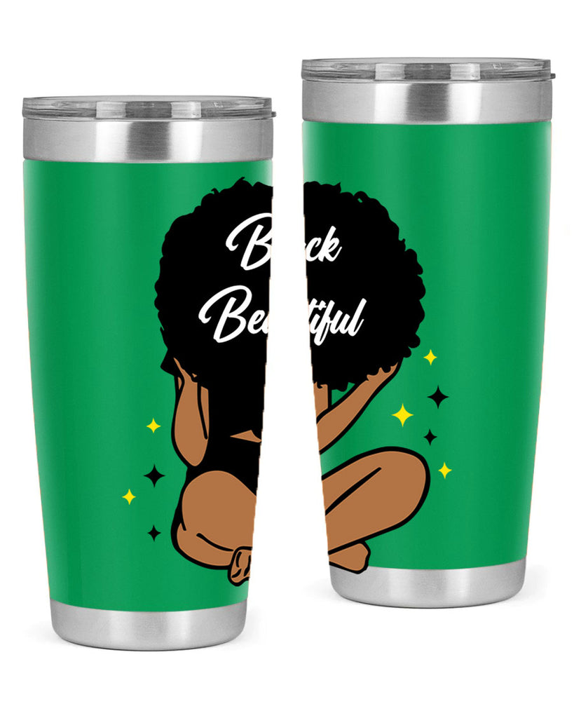 black is beautiful 14#- women-girls- Tumbler