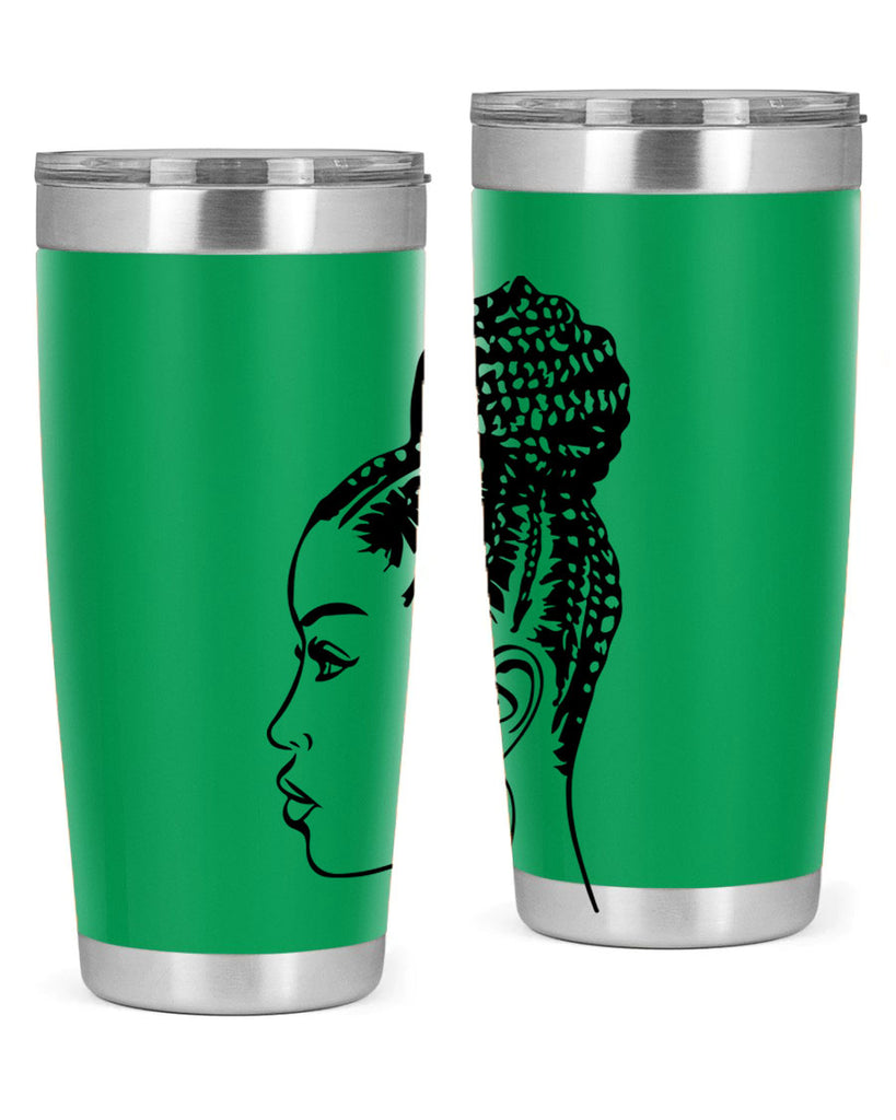 black woman with braids 7#- women-girls- Tumbler