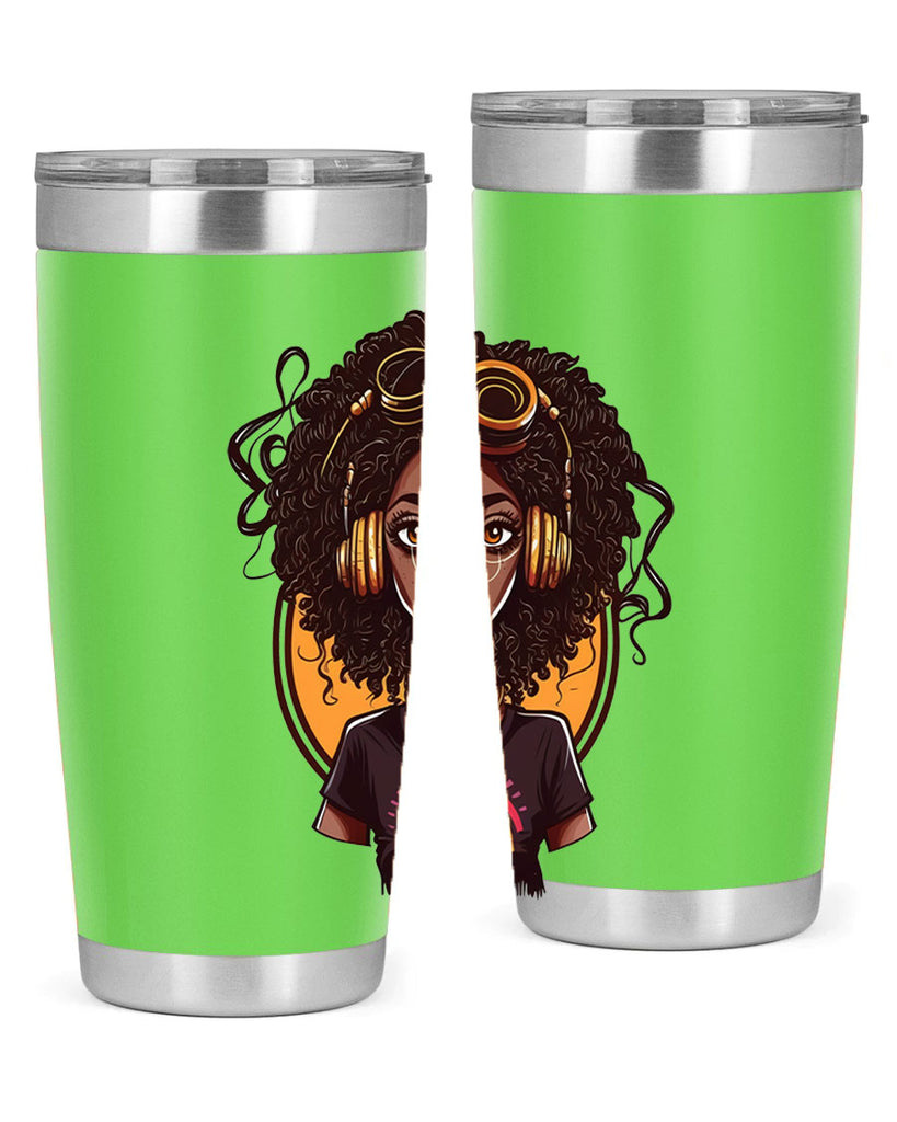 Sparkling Black Girl Design 5#- women-girls- Tumbler