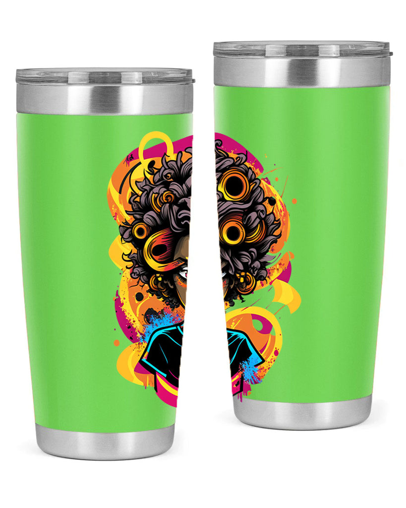 Sparkling Black Girl Design 6#- women-girls- Tumbler
