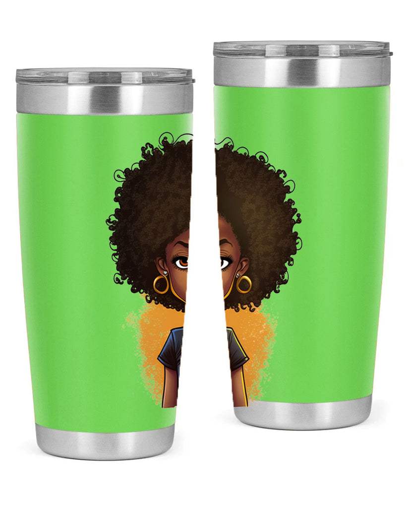 Sparkling Black Girl Design 8#- women-girls- Tumbler