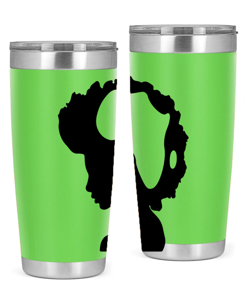 afro woman with africa map 65#- women-girls- Tumbler