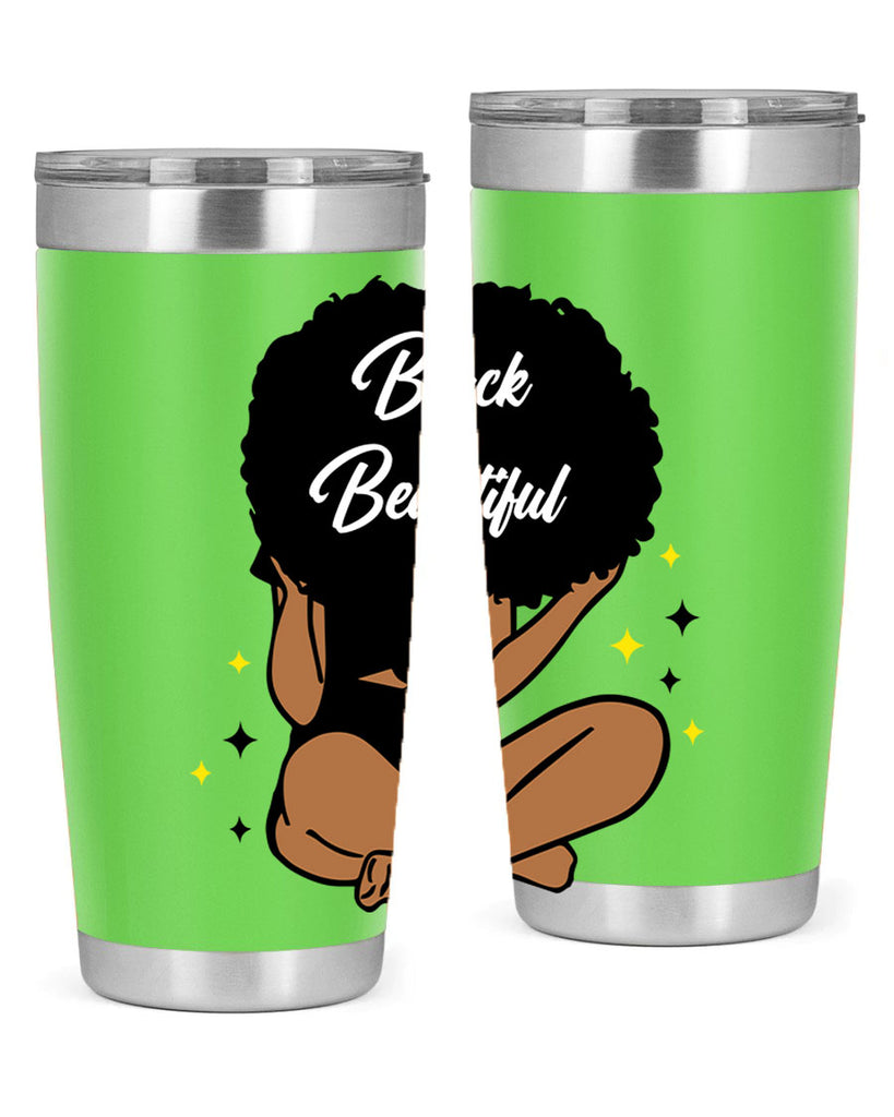 black is beautiful 14#- women-girls- Tumbler