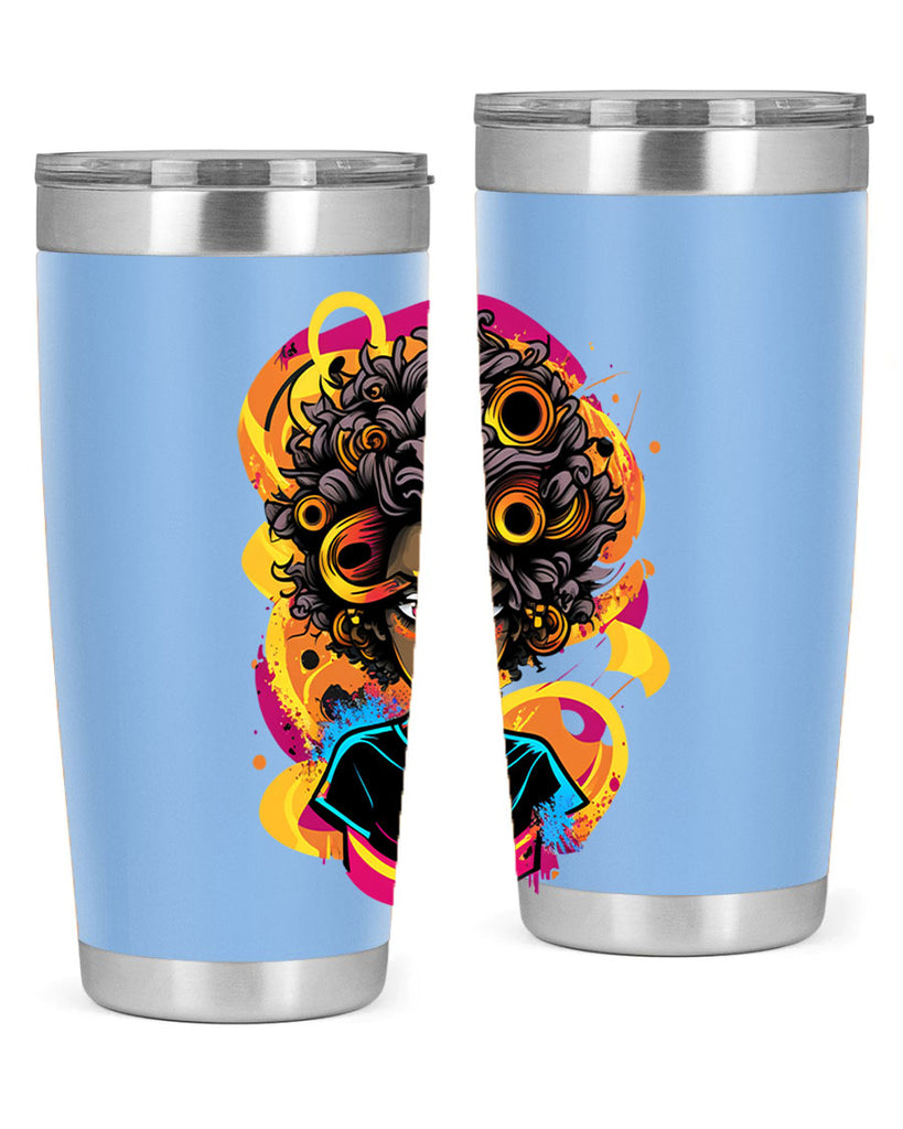 Sparkling Black Girl Design 6#- women-girls- Tumbler