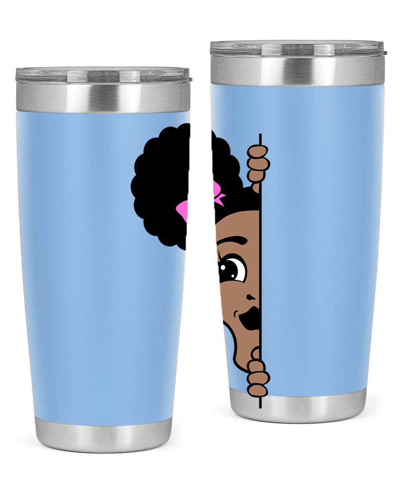 afro puffs girl peekaboo 83#- women-girls- Tumbler