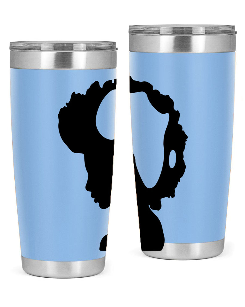 afro woman with africa map 65#- women-girls- Tumbler