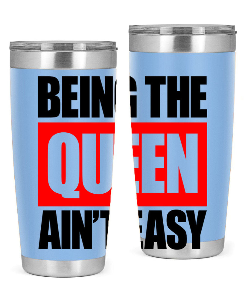 being the queen aint easy 255#- black words phrases- Cotton Tank