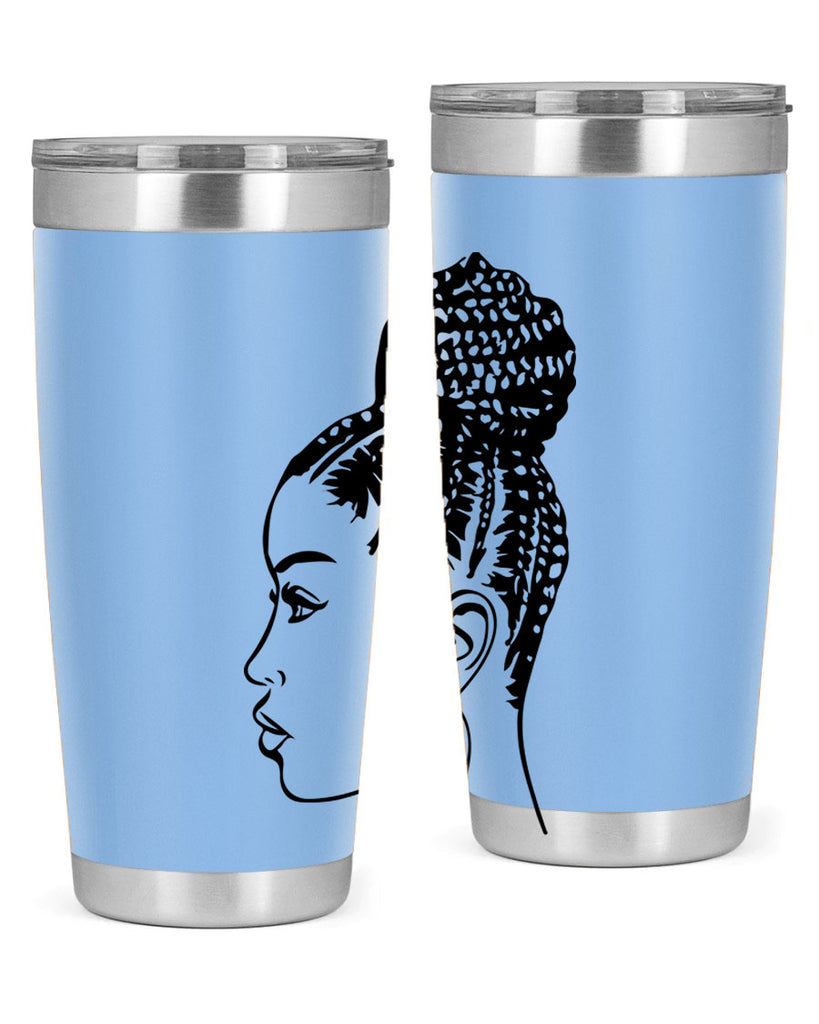 black woman with braids 7#- women-girls- Tumbler