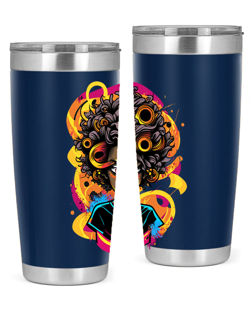Sparkling Black Girl Design 6#- women-girls- Tumbler