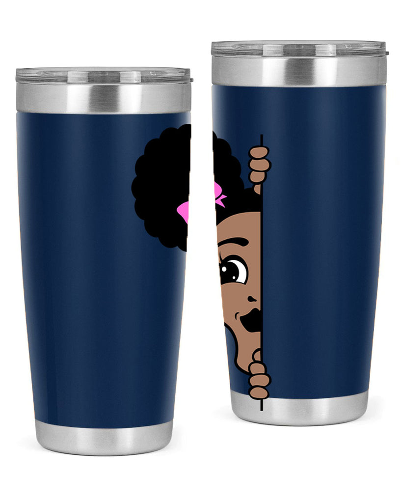 afro puffs girl peekaboo 83#- women-girls- Tumbler