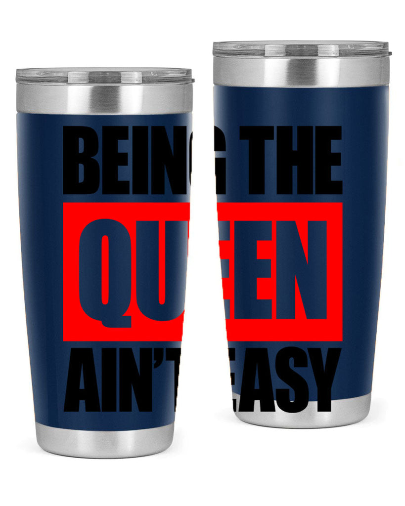being the queen aint easy 255#- black words phrases- Cotton Tank