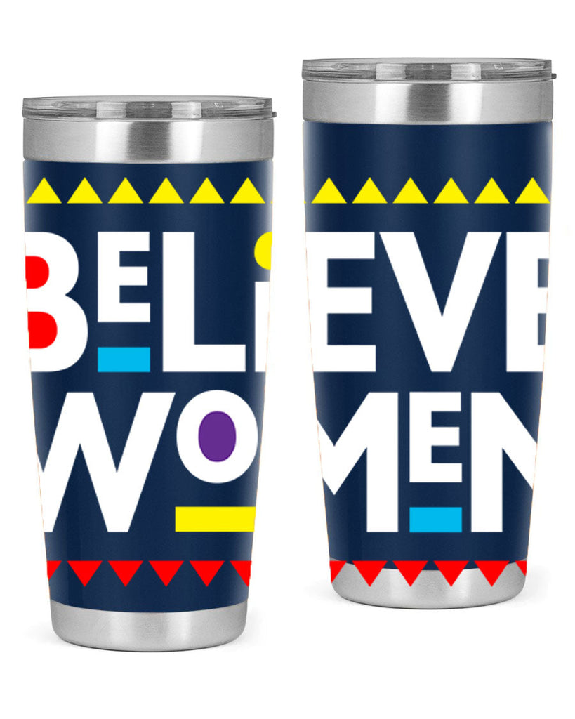 believewomen 254#- black words phrases- Cotton Tank