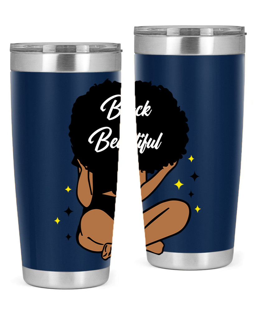 black is beautiful 14#- women-girls- Tumbler