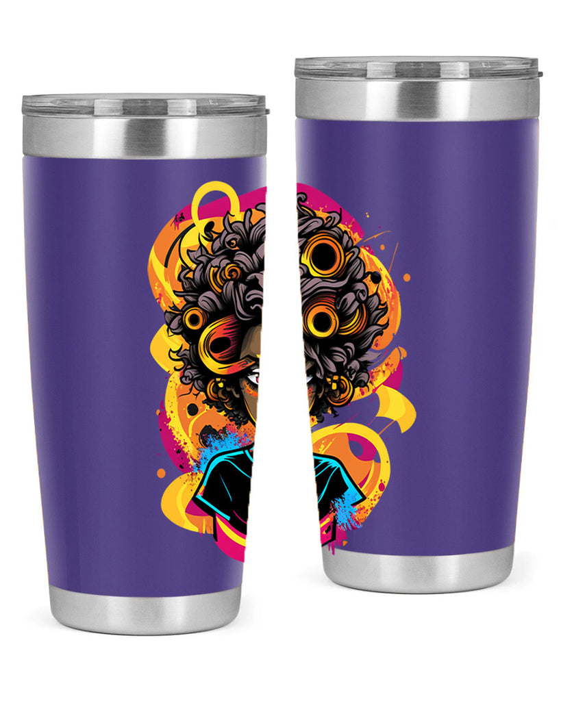 Sparkling Black Girl Design 6#- women-girls- Tumbler
