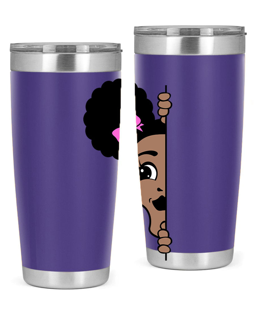 afro puffs girl peekaboo 83#- women-girls- Tumbler