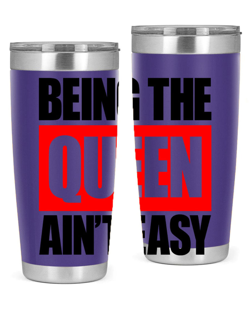 being the queen aint easy 255#- black words phrases- Cotton Tank