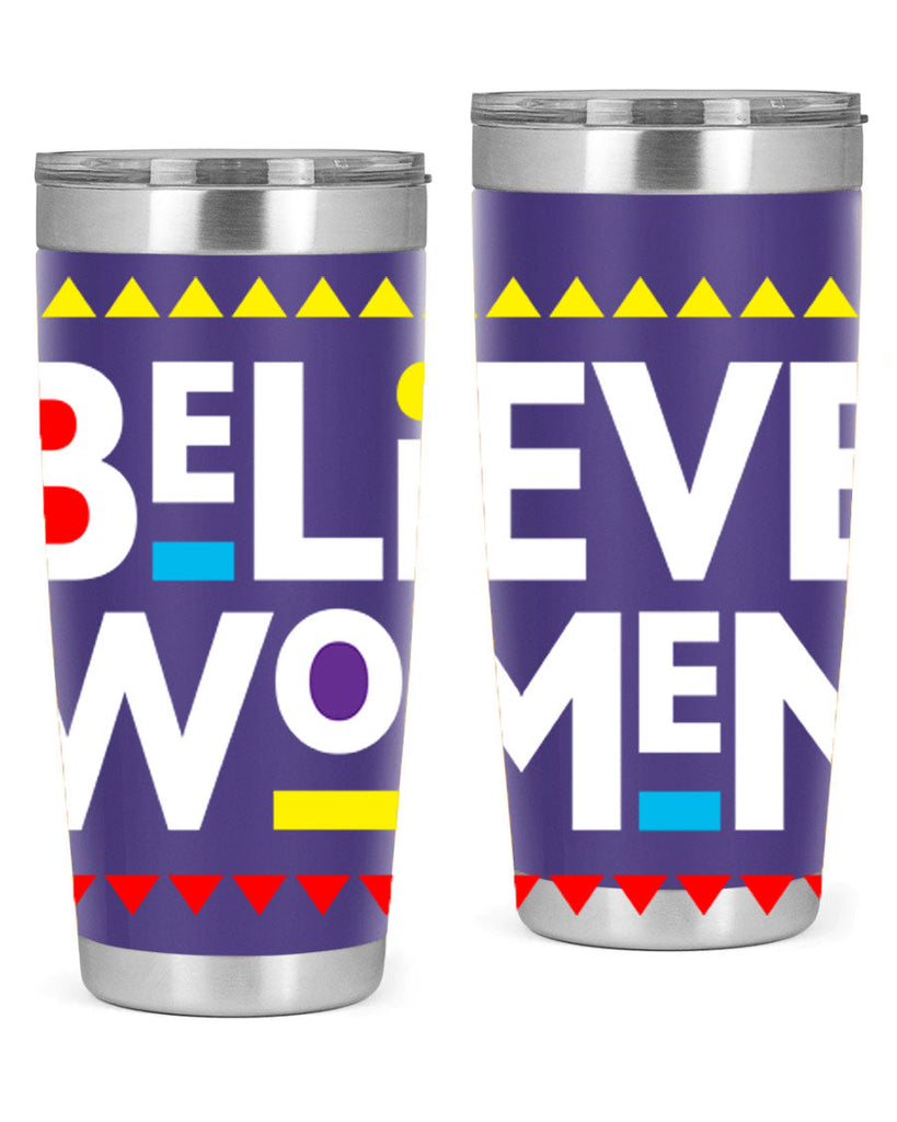 believewomen 254#- black words phrases- Cotton Tank