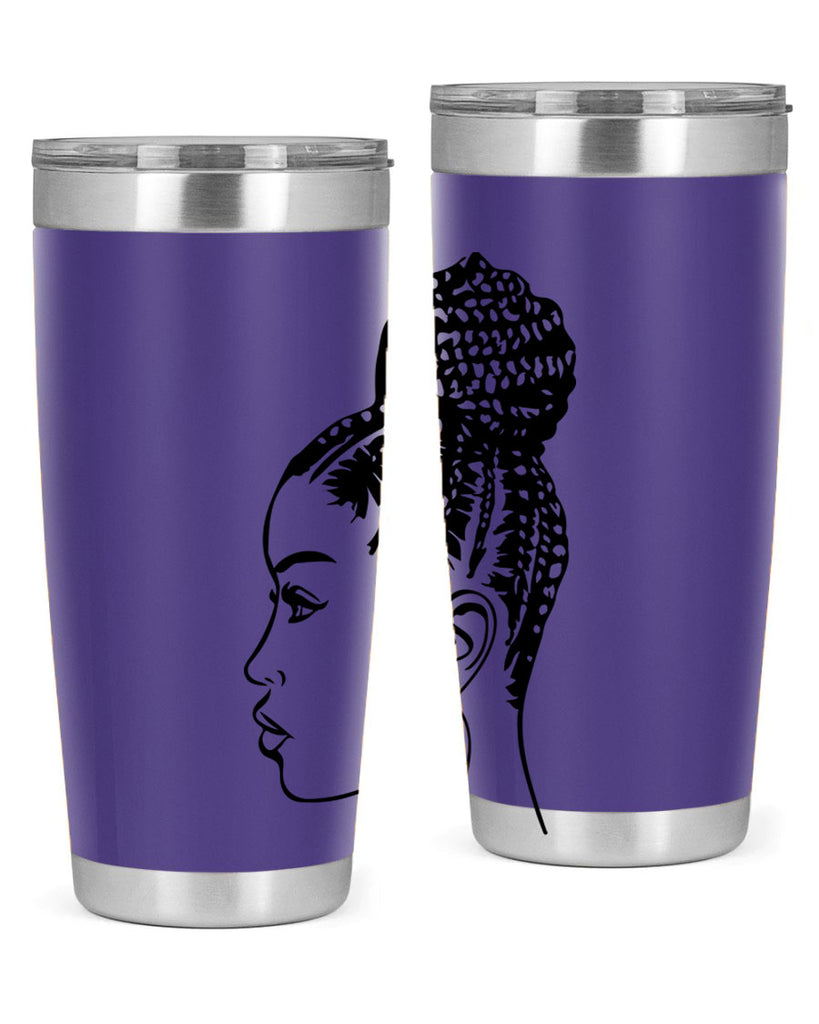 black woman with braids 7#- women-girls- Tumbler