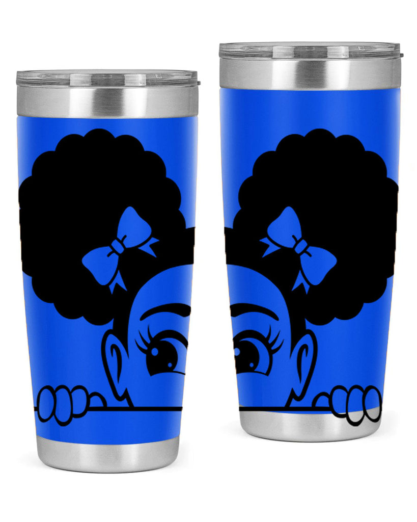 afro puffs girl peekaboo 80#- women-girls- Tumbler