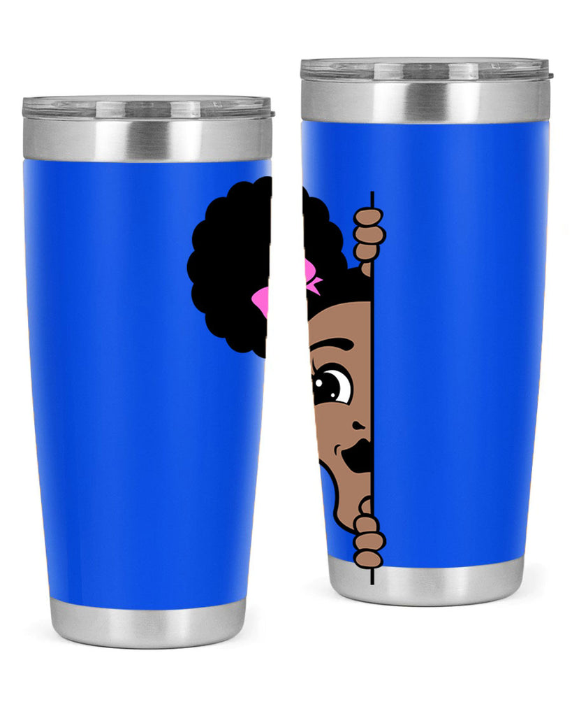 afro puffs girl peekaboo 83#- women-girls- Tumbler