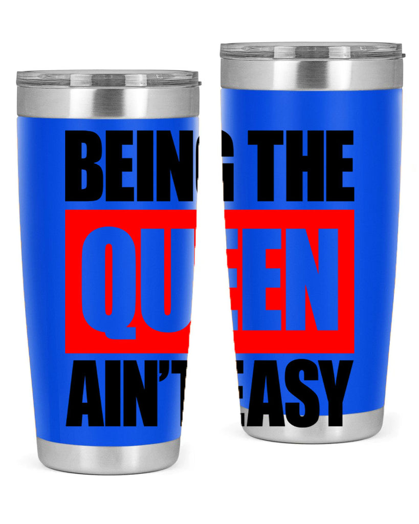 being the queen aint easy 255#- black words phrases- Cotton Tank