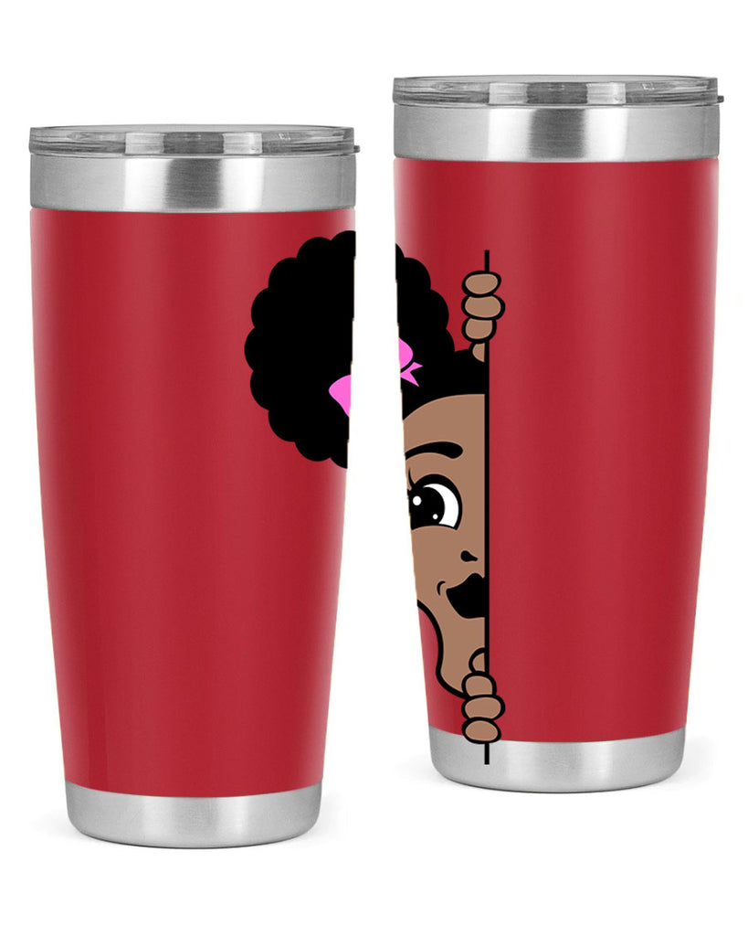afro puffs girl peekaboo 83#- women-girls- Tumbler