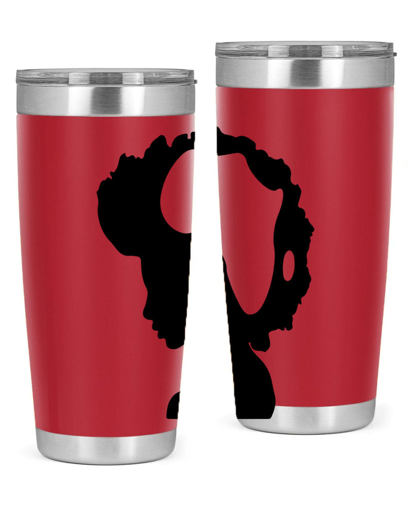 afro woman with africa map 65#- women-girls- Tumbler