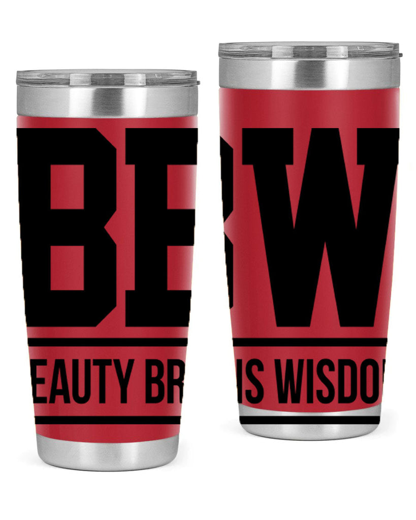 bbw beauty brains wisdom 263#- black words phrases- Cotton Tank